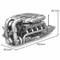 Mould King 10168 V8 Twin-turbo Engine