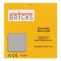 BR1CKS Baseplate Med. Stone Grey 50x50