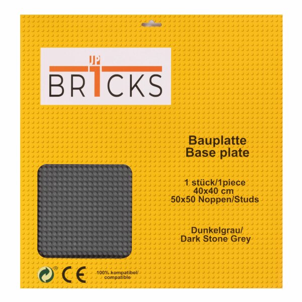 BR1CKS Baseplate Dark Stone Grey 50x50