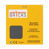 BR1CKS Baseplate Dark Stone Grey 32x32