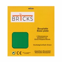 BR1CKS Baseplate Dark Green 32x32 2er
