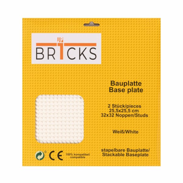 BR1CKS Baseplate White 32x32 2er