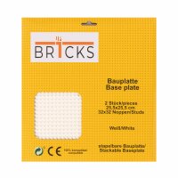 BR1CKS Baseplate White 32x32 2er