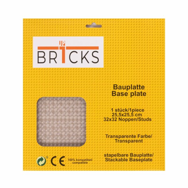 BR1CKS Baseplate Transparent  32x32 2er
