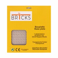 BR1CKS Baseplate Transparent  32x32 2er