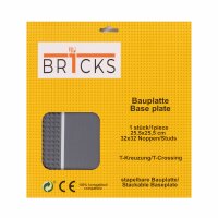 BR1CKS Baseplate T-Kreuzung 32x32