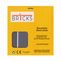 BR1CKS Baseplate Gerade 32x32 2er