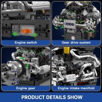 Mould King 10207 PAG Supercar V12 Engine
