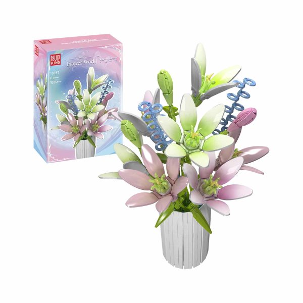 Mould King 10057 Vibrant Dream Liles Lilien Blumenstrau&szlig;